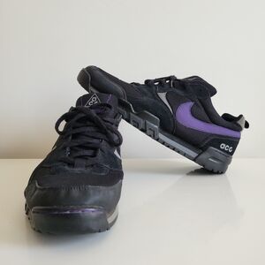 NIKE PYROCLAST ACG BLACK VARSITY PURPLE GRAY 385043 051 2009‎ Size 13